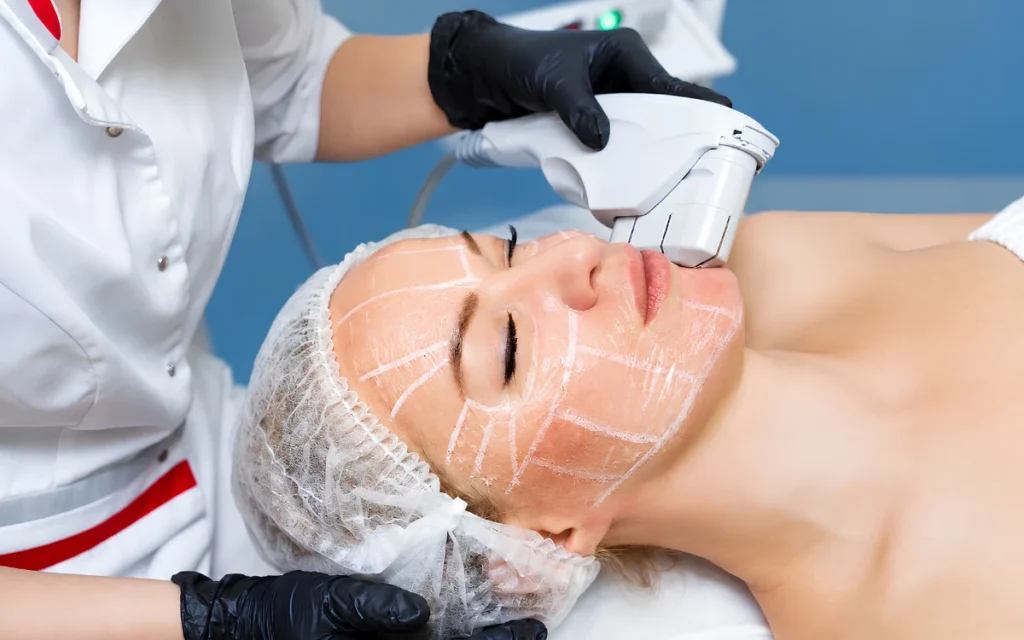 Ultrasound skin tightening facial treatment in Dubai